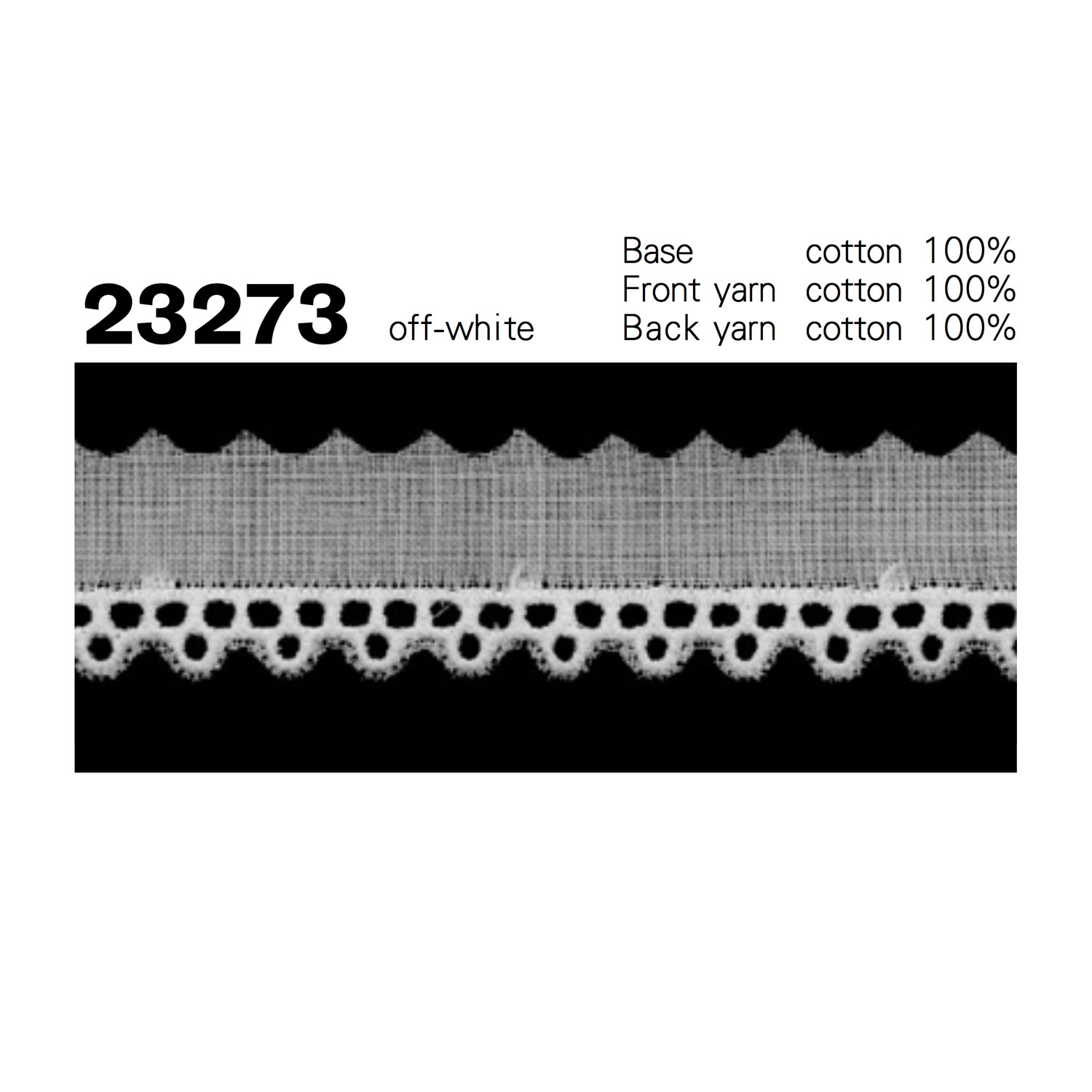 23273 Chất Liệu Cotton Ren / Đăng Ten Mịn Kyowa Lace