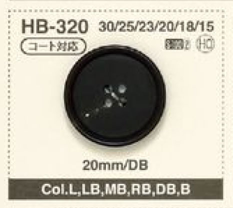 HB-320 Chất Liệu Tự Nhiên Cúc Sừng Trâu 4 Lỗ Dùng Cho áo Khoác / áo Khoác Trâu IRIS
