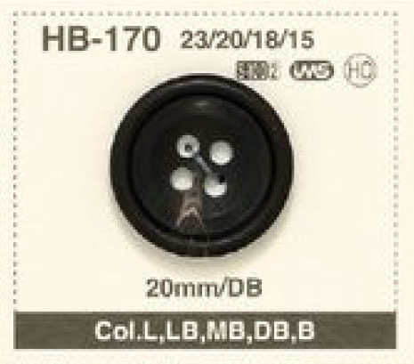 HB-170 Cúc Sừng Trâu 4 Lỗ Chất Liệu Tự Nhiên Cho Comple / áo Khoác Trâu IRIS