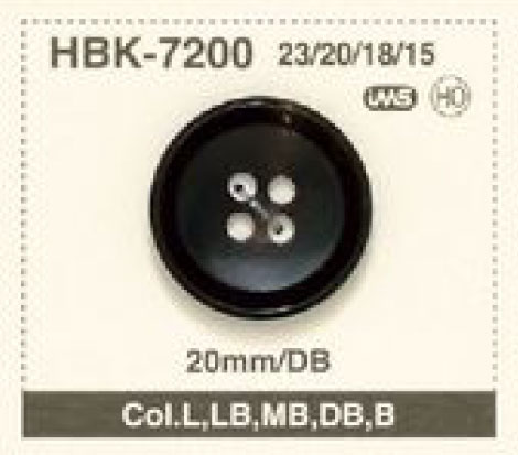 HBK-7200 Cúc Sừng Trâu 4 Lỗ Chất Liệu Tự Nhiên Cho Comple / áo Khoác Trâu IRIS