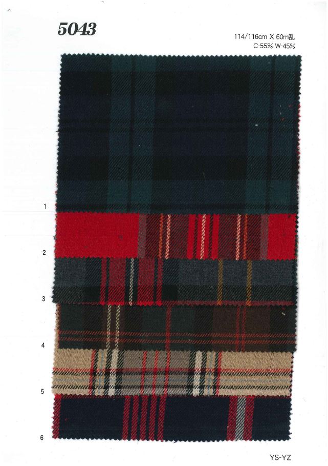 MU5043 Kẻ Caro Bông Gòn[Vải] Ueyama Textile