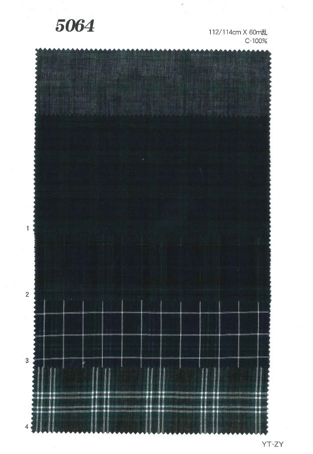 MU5064 Kẻ Caro Vải Cotton Lawn Ueyama Textile