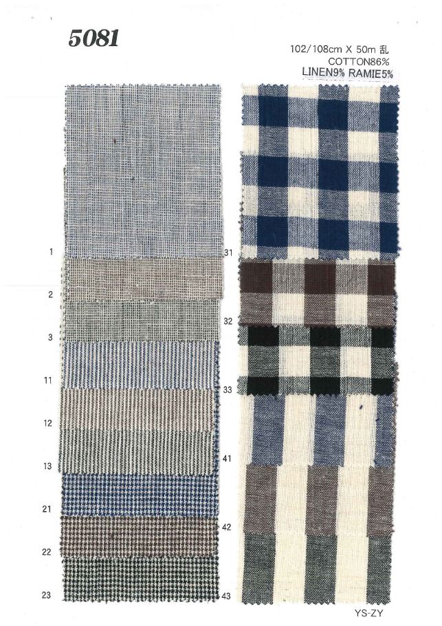MU5081 Vải Thô Dungaree Vải Lanh Cotton Ueyama Textile
