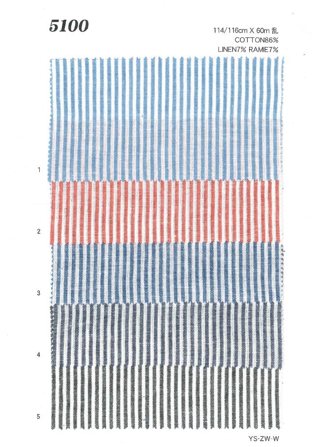 MU5100 Kẻ Sọc Sợi Gai[Vải] Ueyama Textile