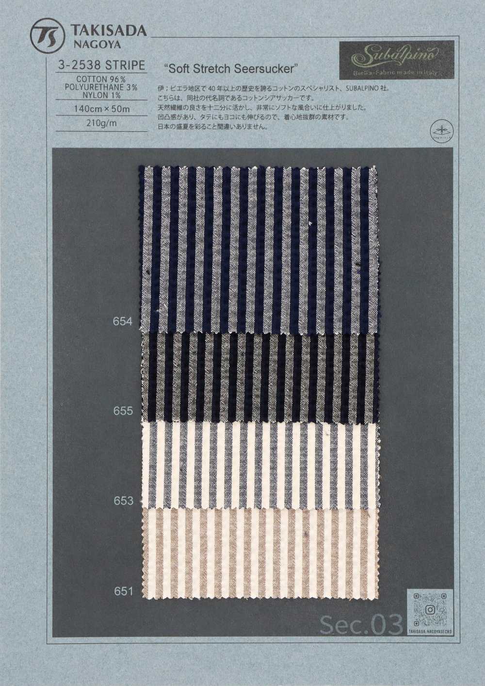 3-2538STRIPE SUBALPINO Kẻ Sọc Vải Sọc Nhăn Tuyệt đối Takisada Nagoya