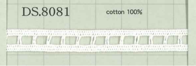 DS8081 Chiều Rộng Dây đăng Ten Cotton : 8 Mm[Ren / Đăng Ten] Daisada