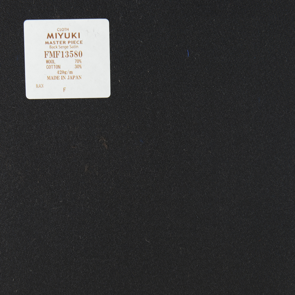 FMF13580 Kiệt Tác Lưng Vải Serge Satin Vải Len Vải Trơn Không Hoạ Tiết Màu đen Miyuki Keori (Miyuki)