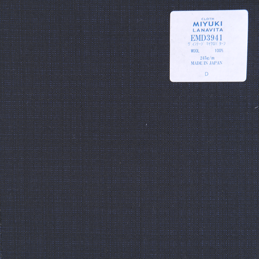 EMD3941 Bộ Sưu Tập Len Mịn Cổ điển Vi Mô Màu Xanh Nước Biển[Vải] Miyuki Keori (Miyuki)