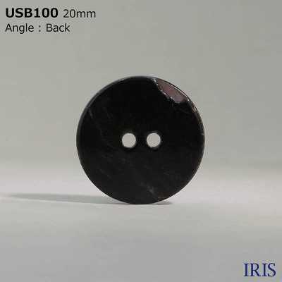 USB100 Chất Liệu Tự Nhiên, Ngọc Trai đen, Mặt Trước Có 2 Lỗ, Cúc Bóng IRIS Ảnh phụ