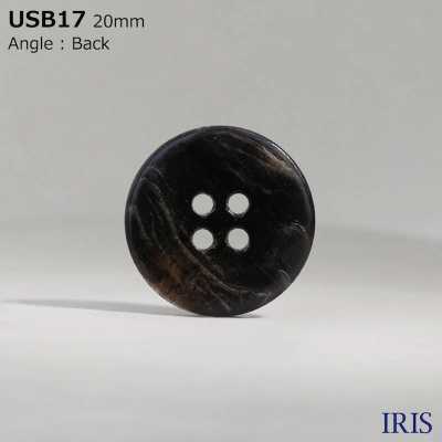 USB17 Chất Liệu Tự Nhiên Ngọc Trai đen Nhuộm 4 Lỗ Phía Trước Cúc Bóng IRIS Ảnh phụ