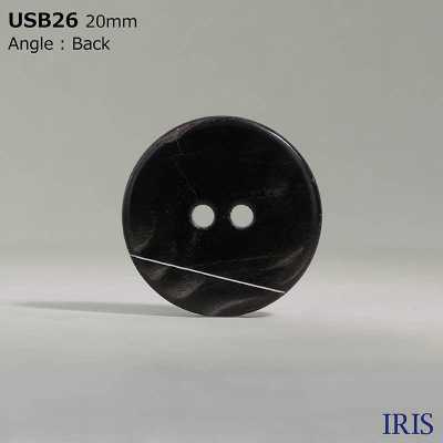 USB26 Chất Liệu Tự Nhiên, Ngọc Trai đen, Mặt Trước Có 2 Lỗ, Cúc Bóng IRIS Ảnh phụ