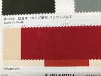 5089 Chế Biến Parafin Canvas Kẻ Sọc đỏ Và Trắng[Vải] Fuji Kinume Ảnh phụ