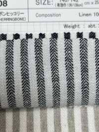 SBY7308 1/40 Linen Herringbone Hickory[Vải] SHIBAYA Ảnh phụ