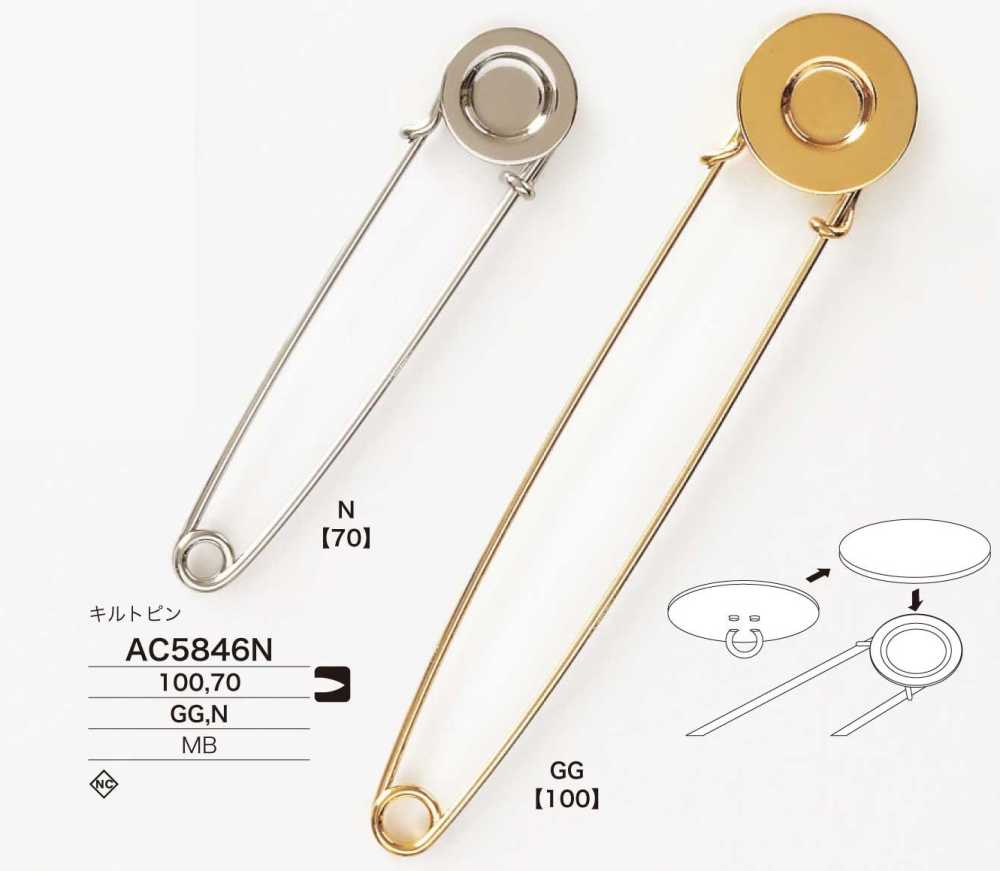 AC5846N Ghim Cài Chăn Bằng đồng Thau[Các sản phẩm khác] IRIS