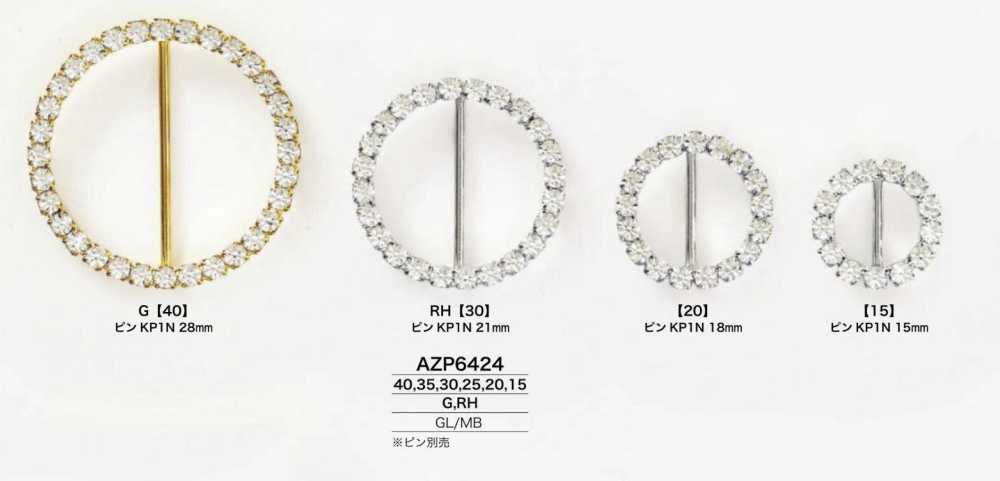 AZP6424 Khóa Bằng Thủy Tinh/đồng Mặt Thắt Lưng[Khóa và khoen] IRIS