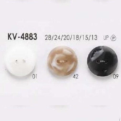 KV4883 Cúc Hai Lỗ Nhựa Resin Polyester IRIS