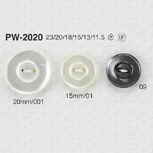 PW2020 Cúc Hai Lỗ Nhựa Resin Polyester IRIS