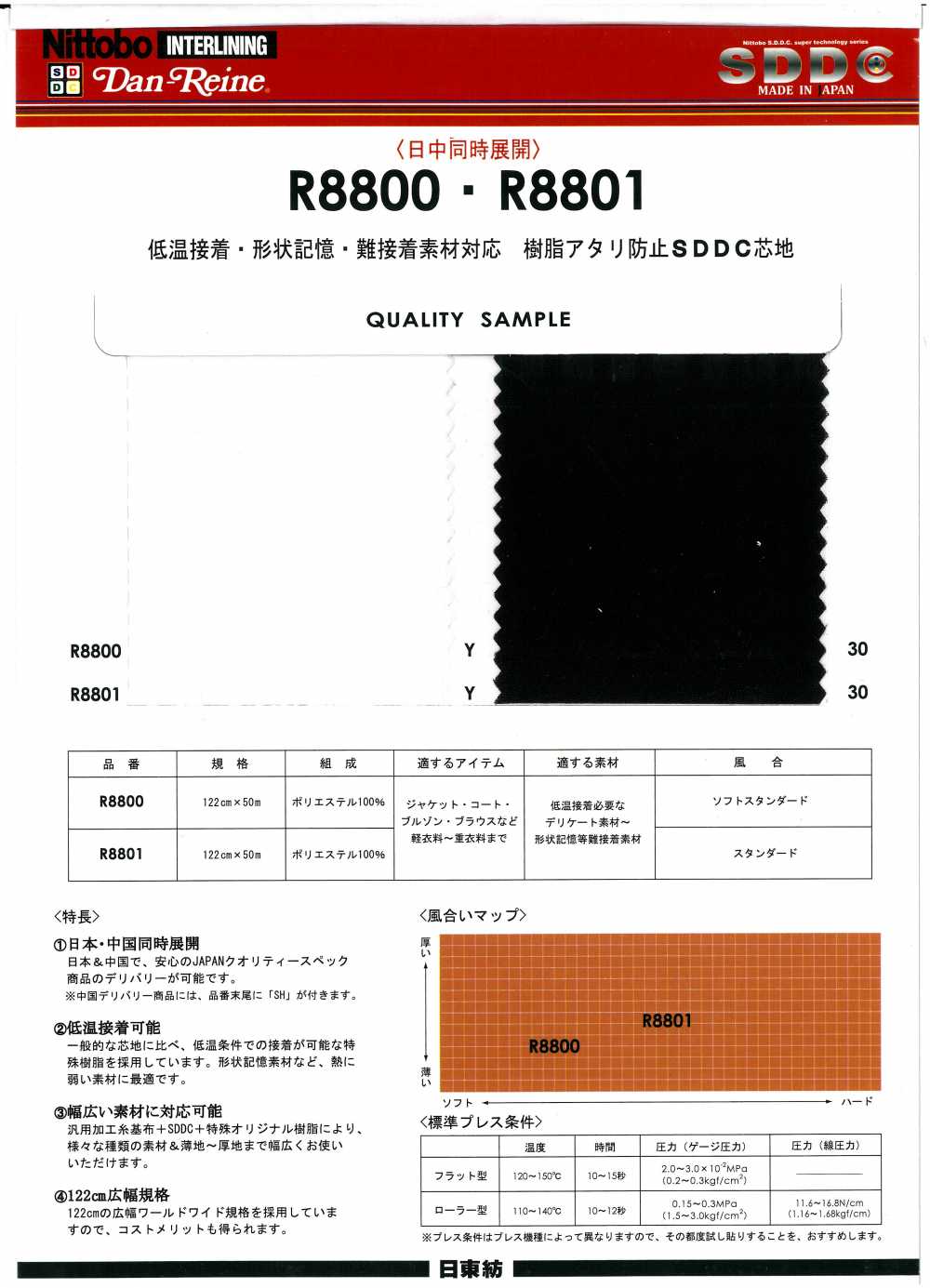 R8801 Keo Dán Nhiệt độ Thấp / Bộ Nhớ Hình Dạng / Vật Liệu Kết Dính Khó Kết Dính Nhựa Resin Bạc Màu Ngăn Ch[Xen Kẽ] Nittobo