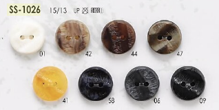 SS1026 Cúc Hai Lỗ Nhựa Resin Polyester IRIS