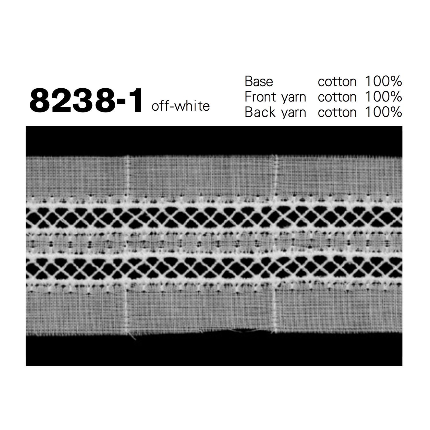 8238-1 Cotton Mịn Ren / Đăng Ten Kyowa Lace