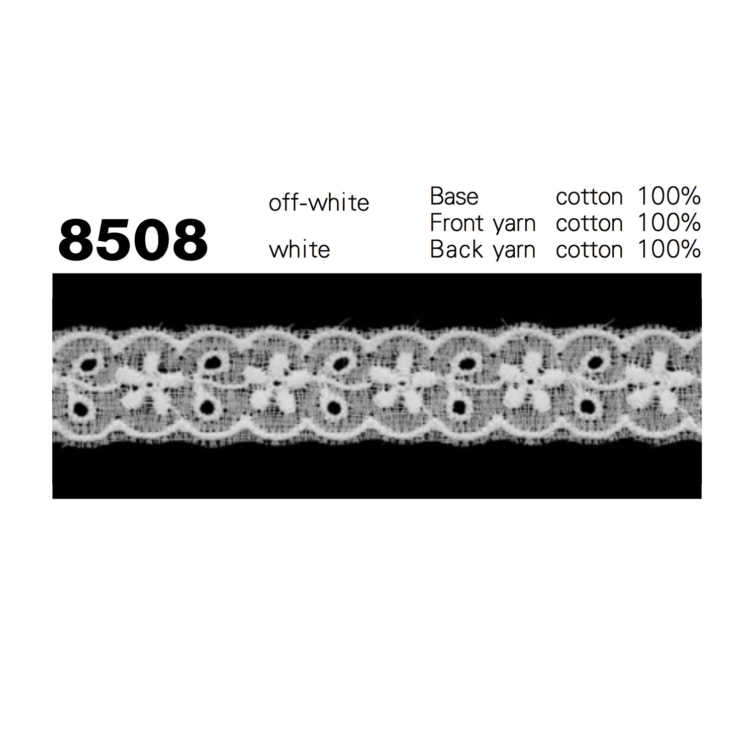 8508 Chất Liệu Cotton Ren / Đăng Ten Mịn Kyowa Lace