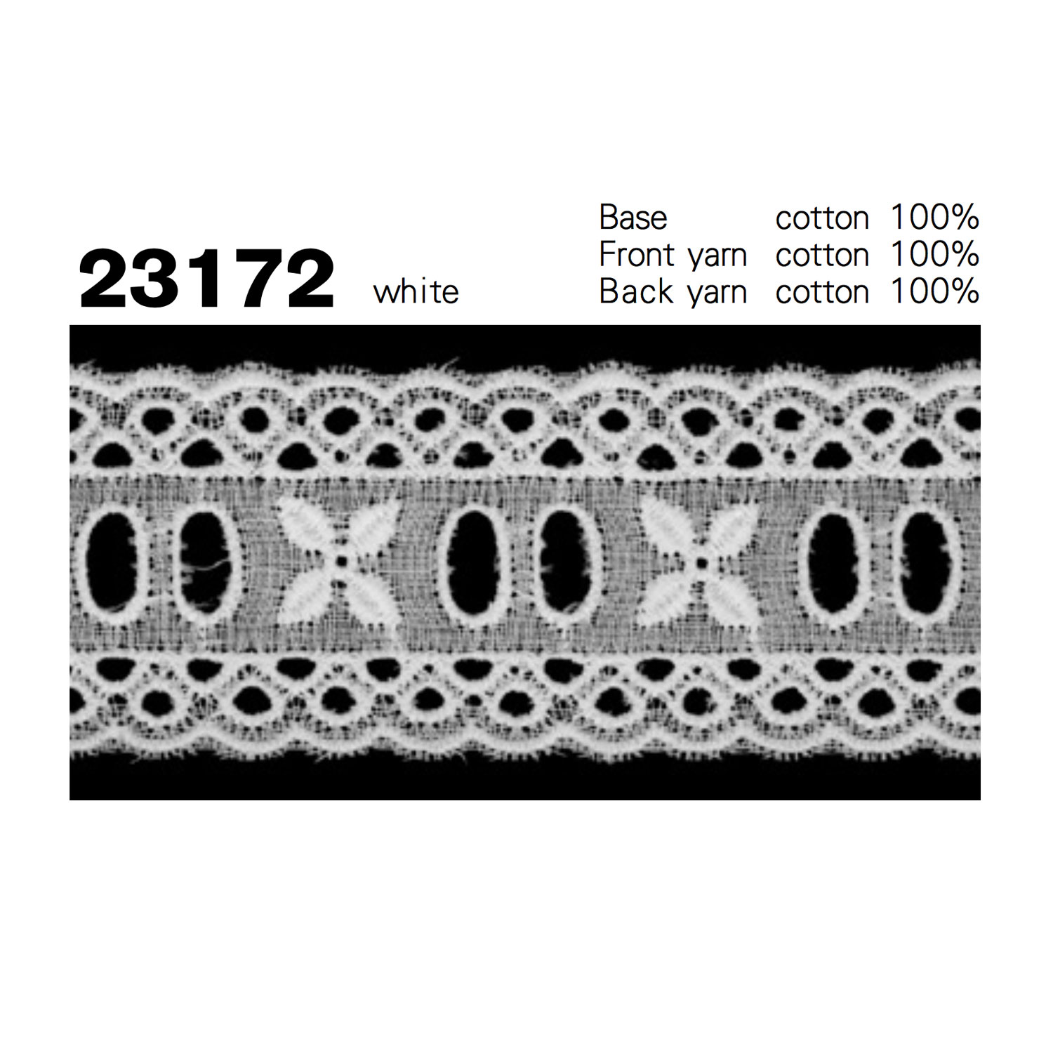 23172 Chất Liệu Cotton Ren / Đăng Ten Mịn Kyowa Lace