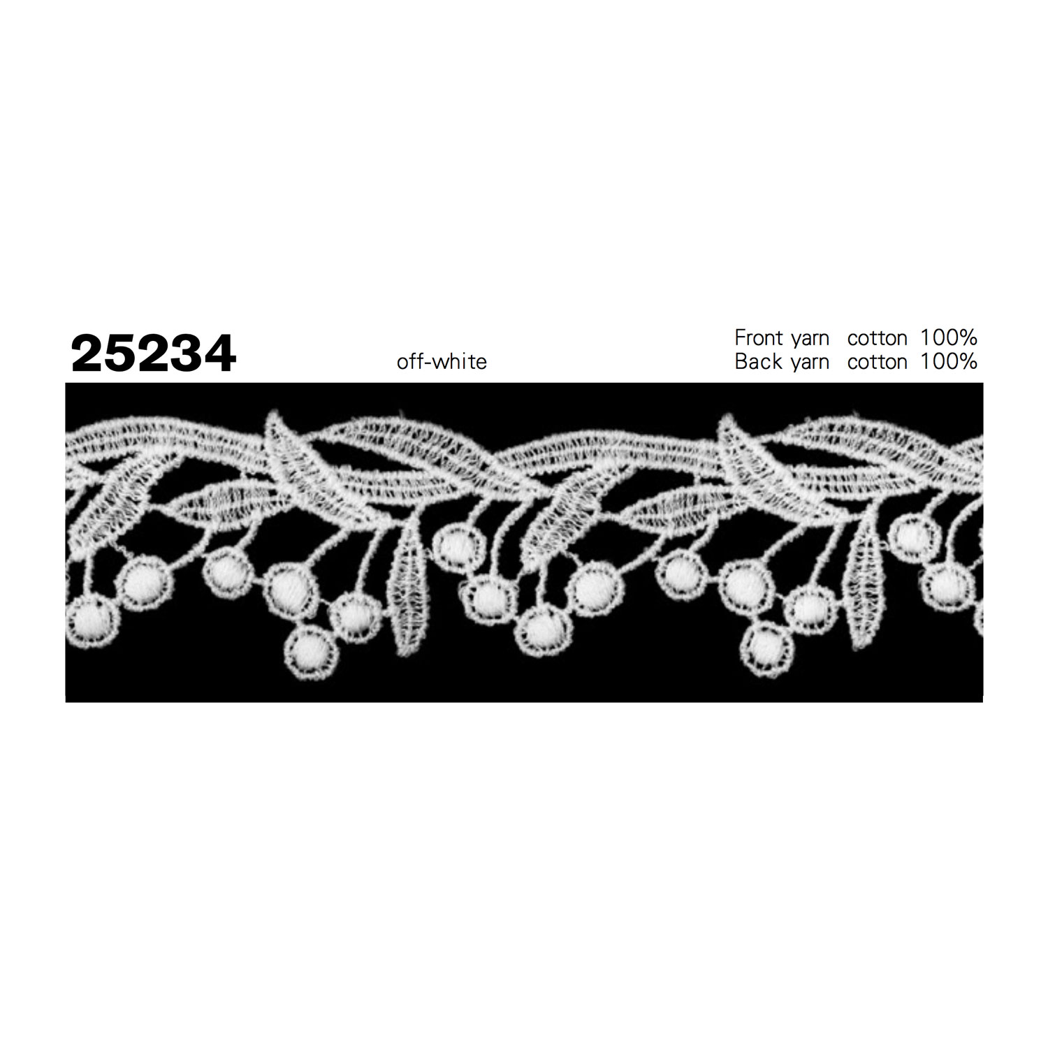 25234 Ren / Đăng Ten Hóa Học Chiều Rộng Hẹp Kyowa Lace