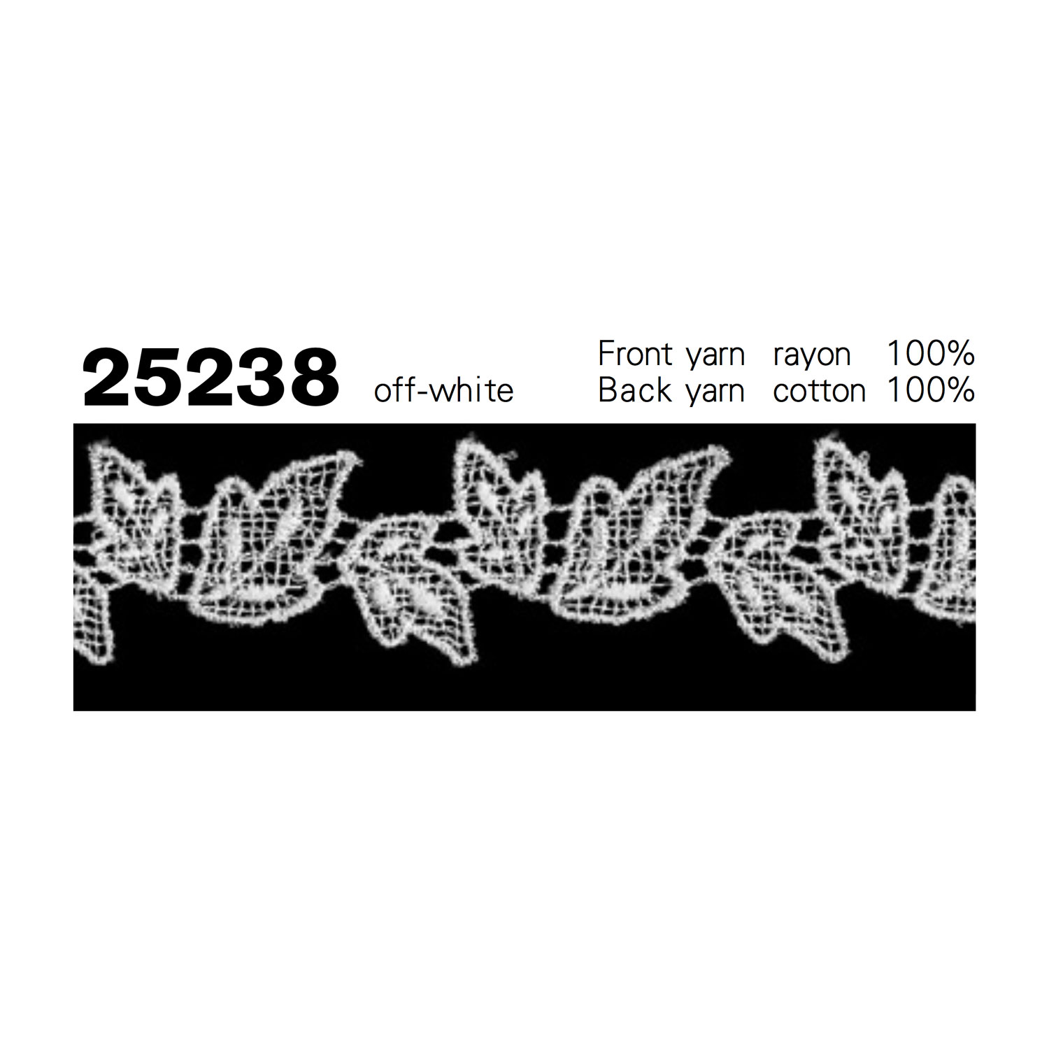 25238 Ren / Đăng Ten Hóa Học Chiều Rộng Hẹp Kyowa Lace