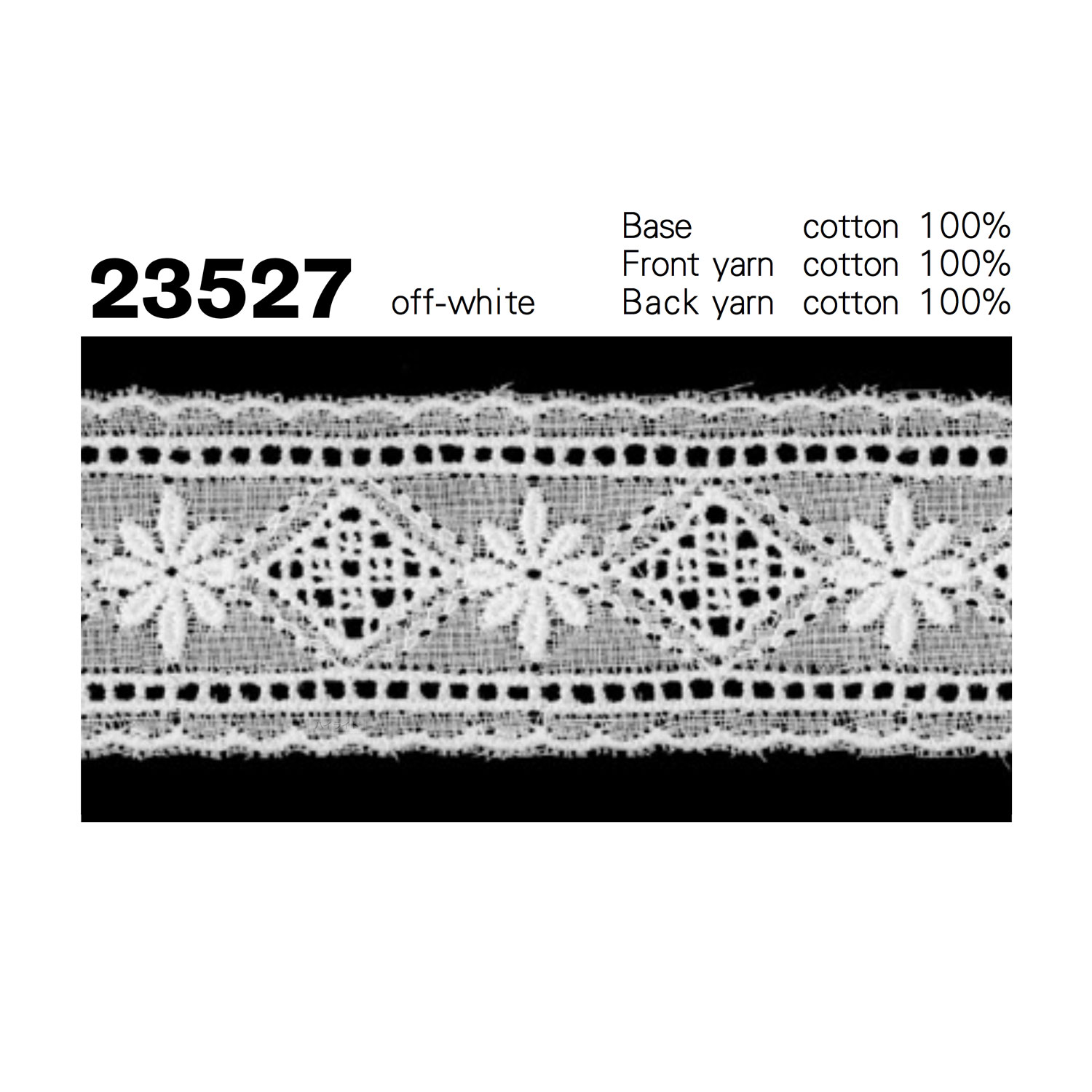 23527 Chất Liệu Cotton Ren / Đăng Ten Mịn Kyowa Lace