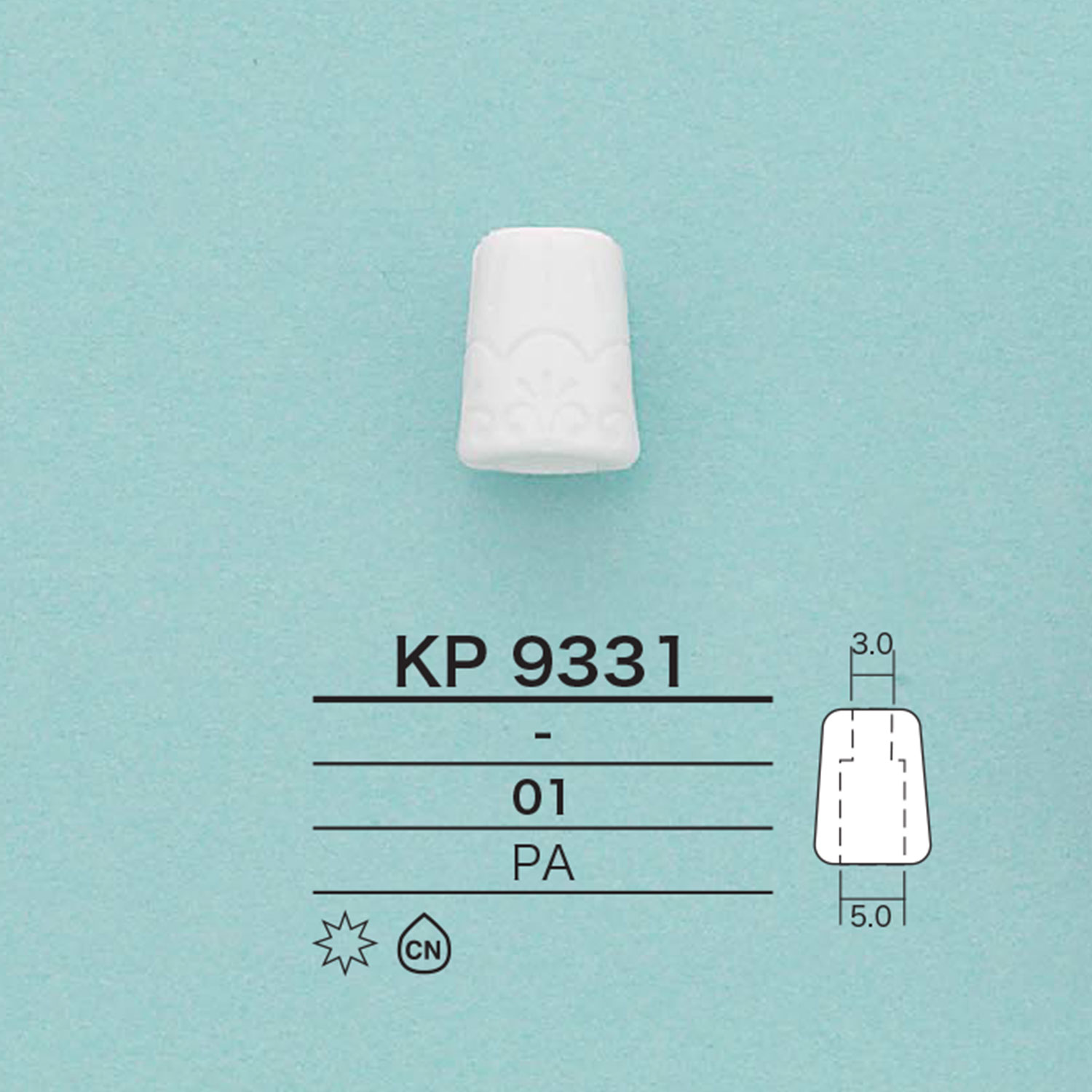 KP9331 Đầu ống Bọc đầu Dây Hình Nón[Mặt Thắt Lưng Và Khoen] IRIS