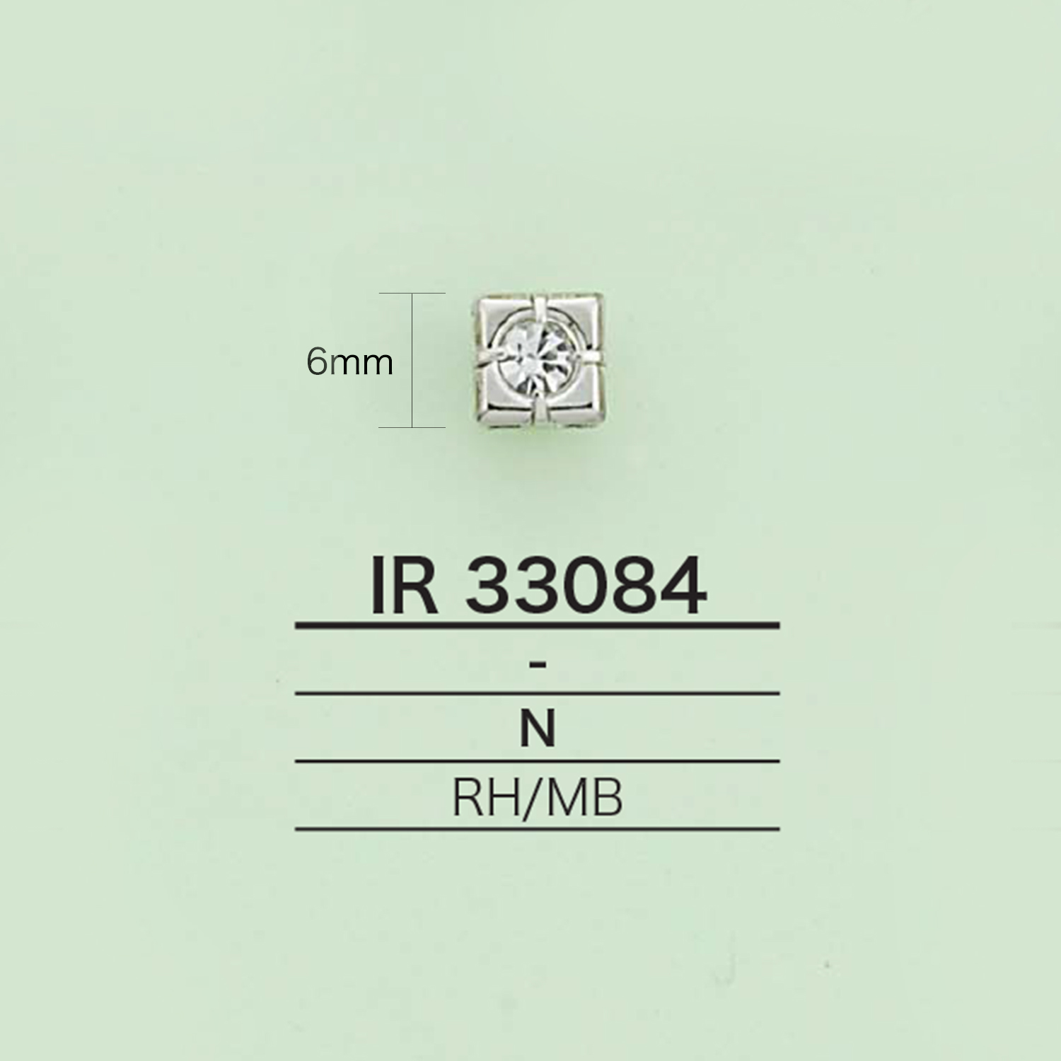 IR33084 Charm Bằng Kim Cương Giả (Hình Vuông)[Hàng Hóa Khác Và Những Thứ Khác] IRIS
