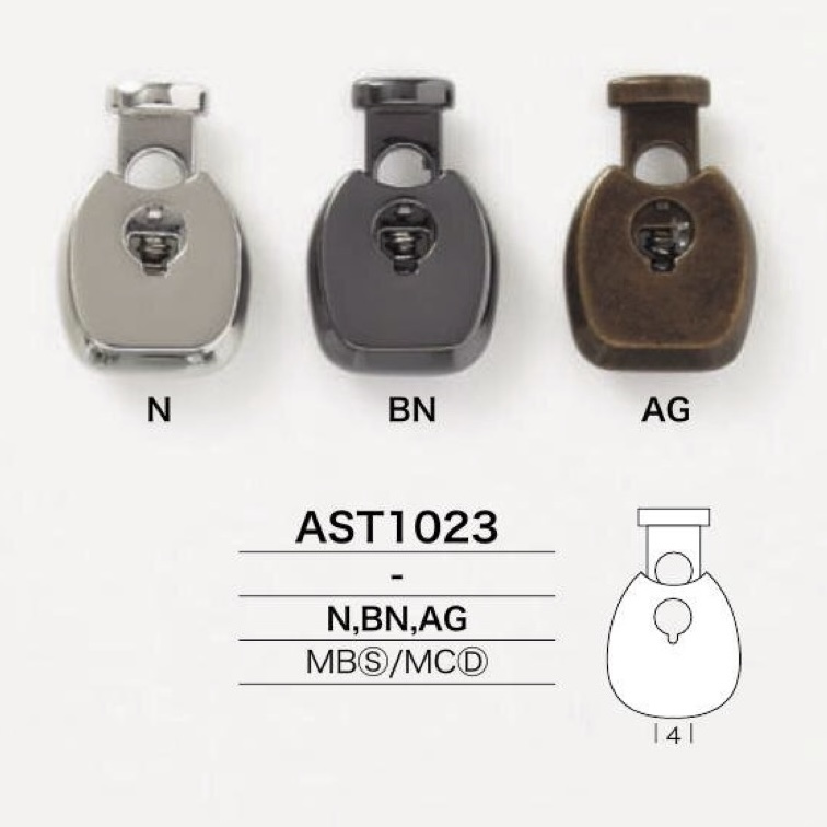 AST1023 Khóa dây bằng đồng thau/làm từ đúc khuôn có lò xo[Khóa và khoen] IRIS