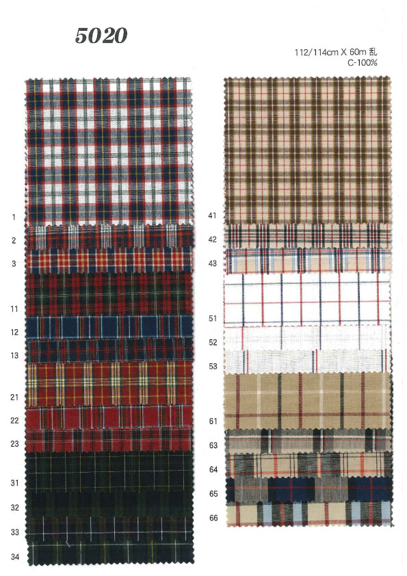 MU5020 Kẻ Caro[Vải] Ueyama Textile