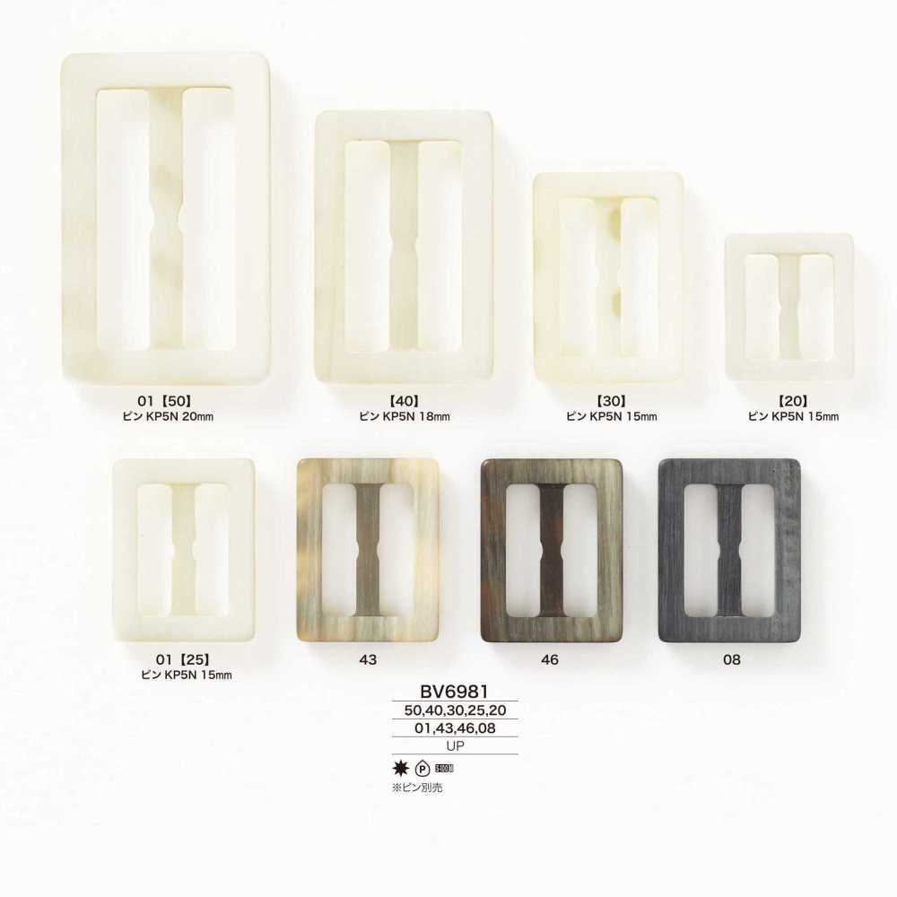 BV6981 Nhựa Resin Mặt Thắt Lưng Qua Bằng Nhựa Polyester[Mặt Thắt Lưng Và Móc] IRIS