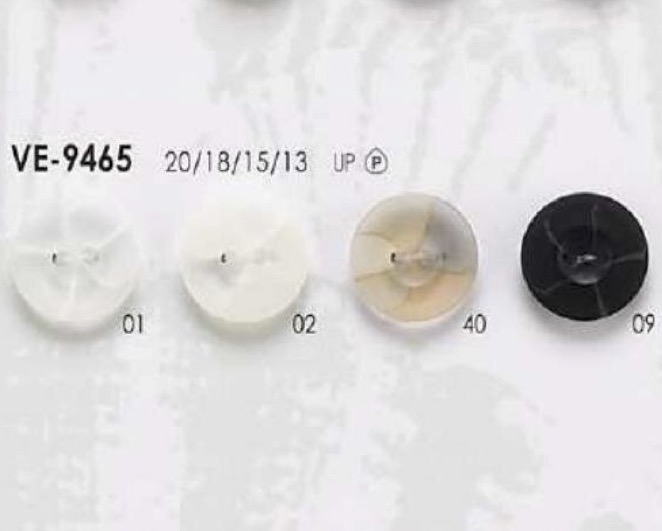 VE9465 Cúc Hai Lỗ Nhựa Resin Polyester IRIS