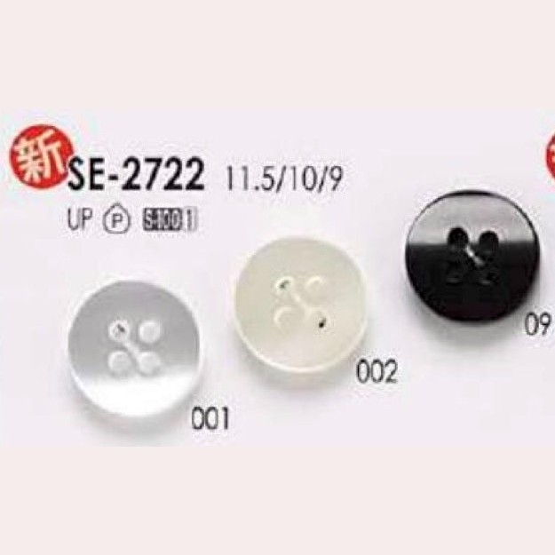 SE2722 Cúc Nhựa Resin Polyester 4 Lỗ IRIS