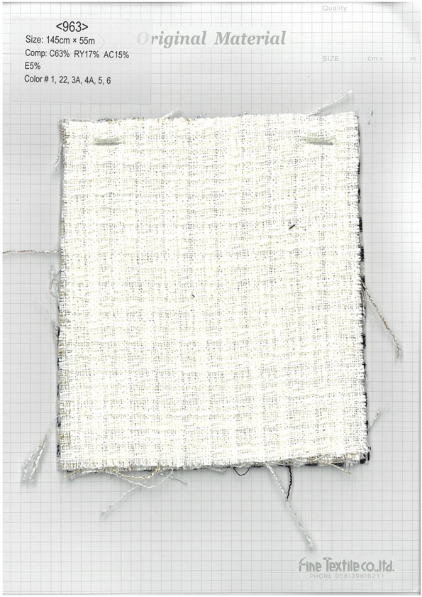 963 Phiến Thạch Kẻ Caro Vải Tweed Dệt Tốt