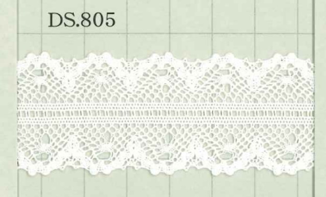 DS805 Chiều Rộng Dây đăng Ten Cotton : 30 Mm[Ren / Đăng Ten] Daisada