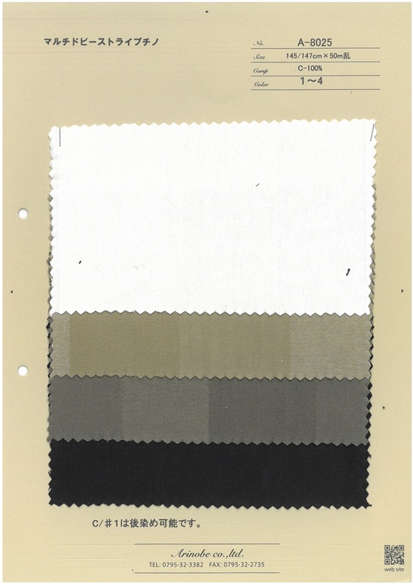 A-8025 Kẻ Sọc Vải Chino Dobby ARINOBE CO., LTD.
