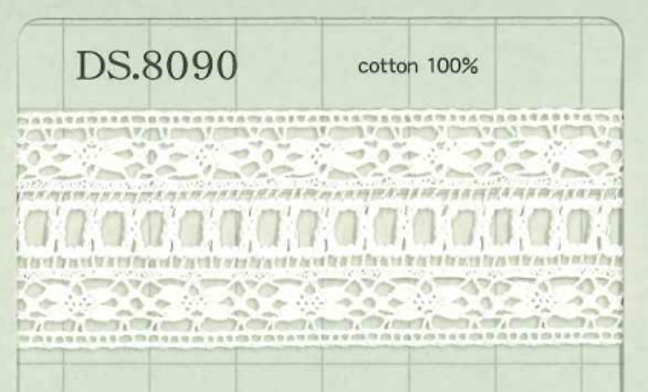 DS8090 Chiều Rộng Dây đăng Ten Cotton : 28mm[Ren / Đăng Ten] Daisada
