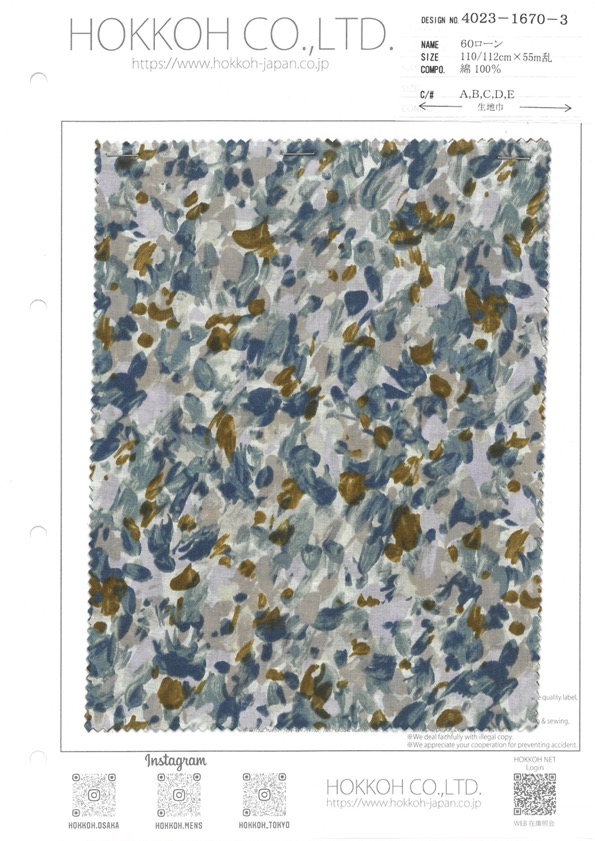 4023-1670-3 60 Vải Cotton Lawn Bắc Cao
