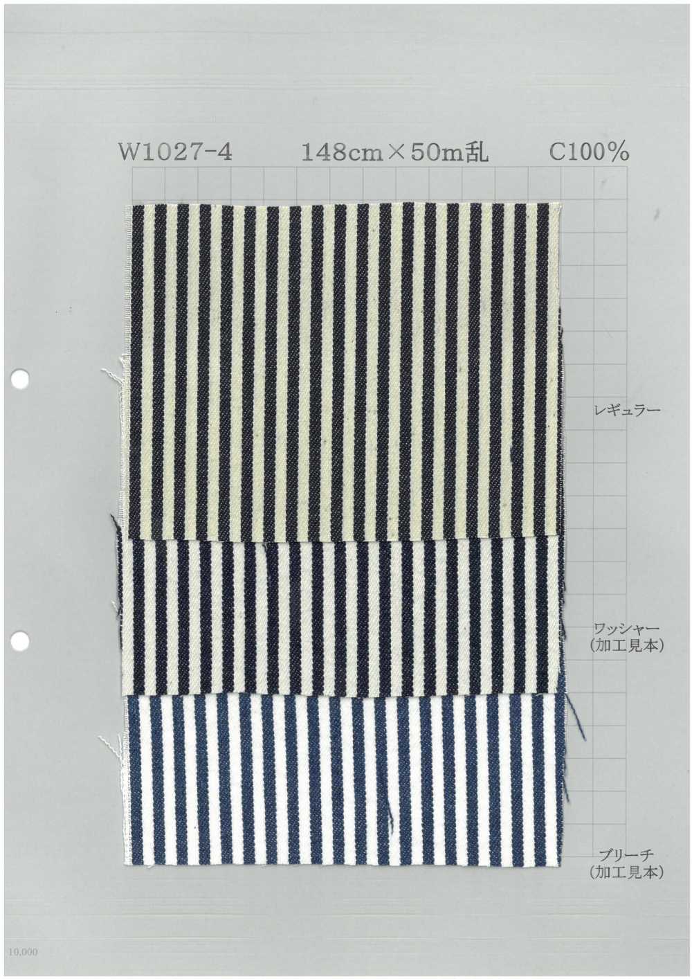 W1027-4 Vải Bò Kẻ Sọc đậm Chất Cotton Dệt May Yoshiwa