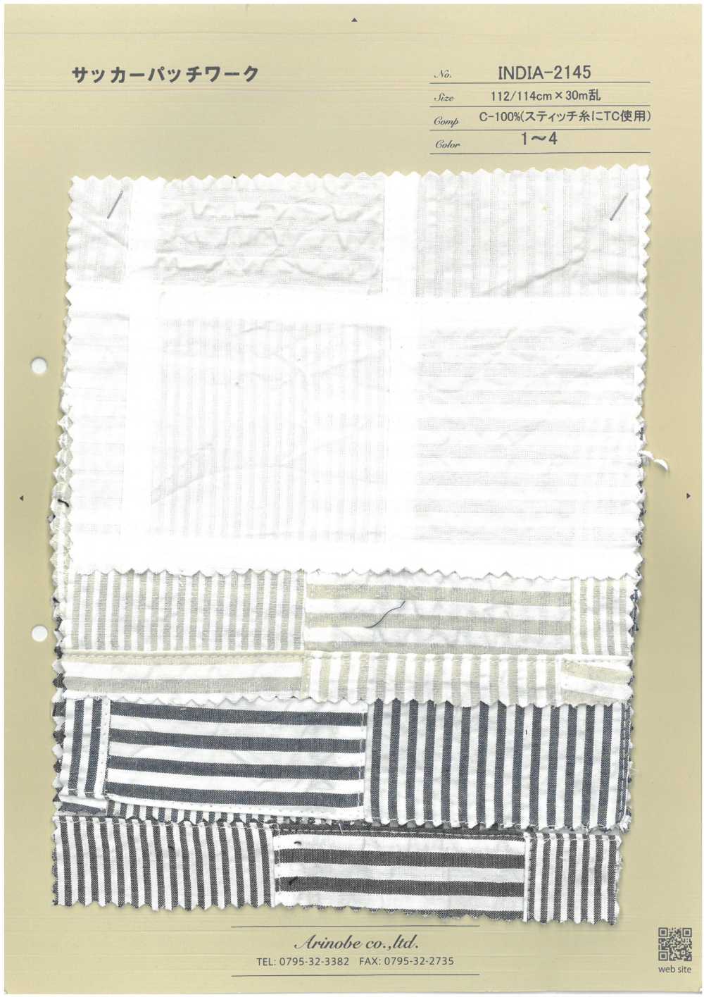 INDIA-2145 Chắp Mảnh Vải Sọc Nhăn ARINOBE CO., LTD.