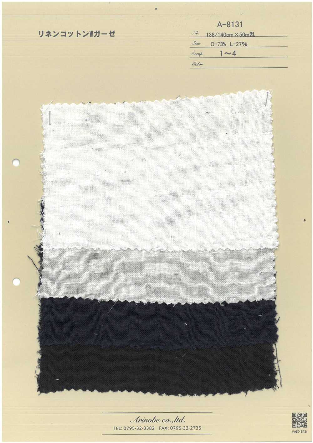 A-8131 Vải Lanh Cotton Vải Gạc đôi ARINOBE CO., LTD.