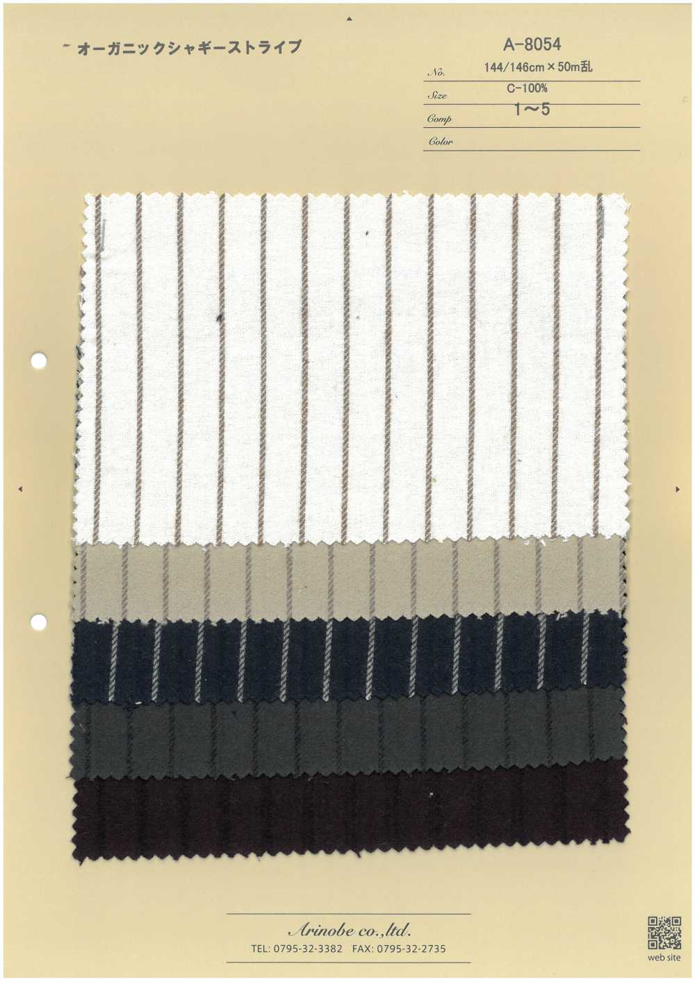 A-8054 Kẻ Sọc Lông Xù Hữu Cơ[Vải] ARINOBE CO., LTD.