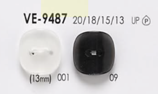 VE9487 Cúc Hai Lỗ Nhựa Resin Polyester IRIS
