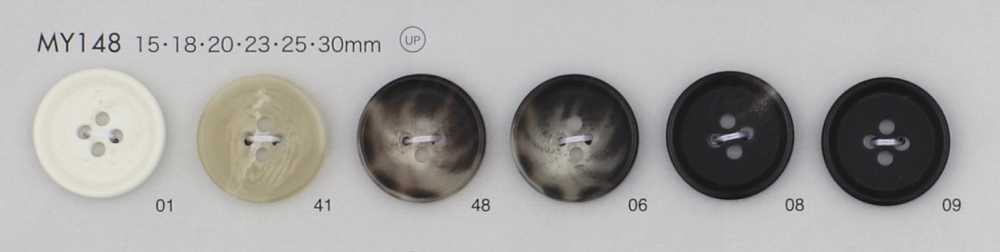 MY148 Cúc 4 Lỗ Kiểu Trâu Nhựa Resin Polyester DAIYA BUTTON