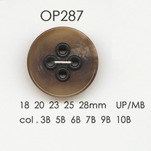 OP287 Cúc Nhựa Resin Polyester/đồng Thau 4 Lỗ DAIYA BUTTON