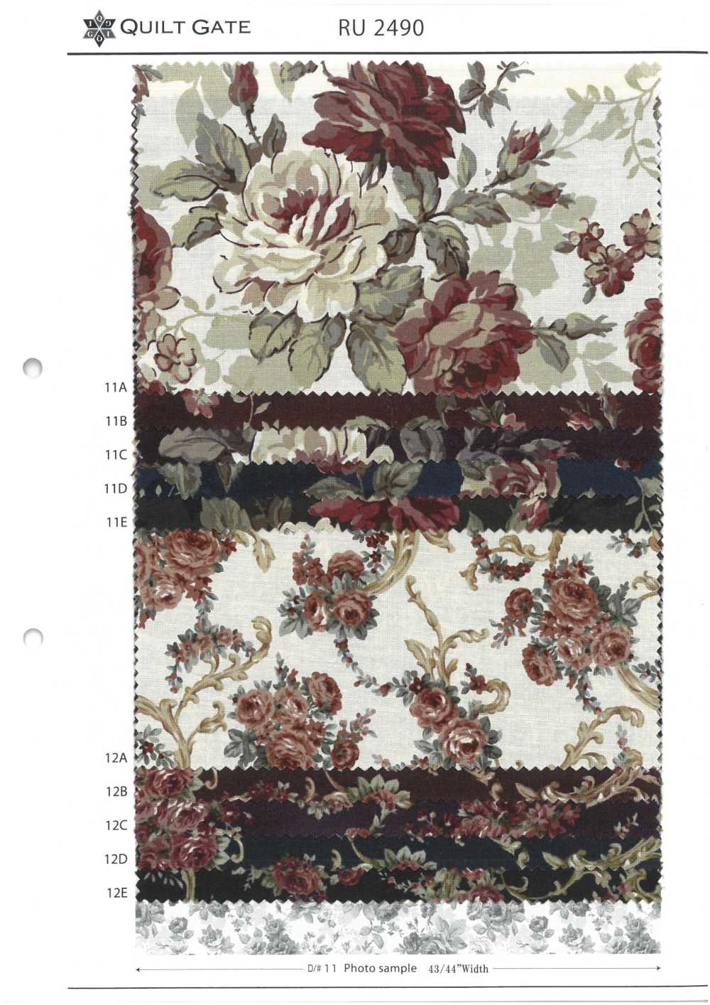 RU2490-DR Quiltgate Lulu Bouquet Classic Library 4 Half Fold[Vải] COSMO TEXTILE