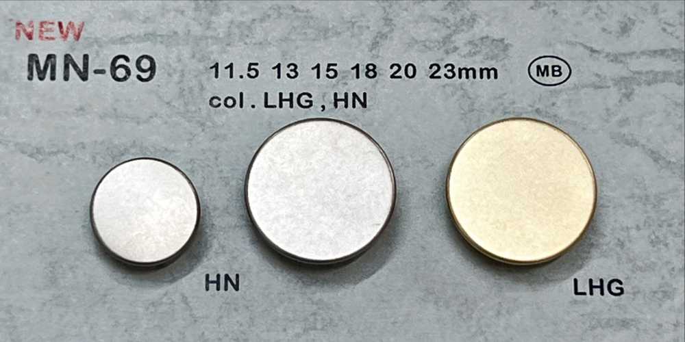 MN-69 Cúc Kim Loại, Chân Sau, Không Viền[Nút] DAIYA BUTTON